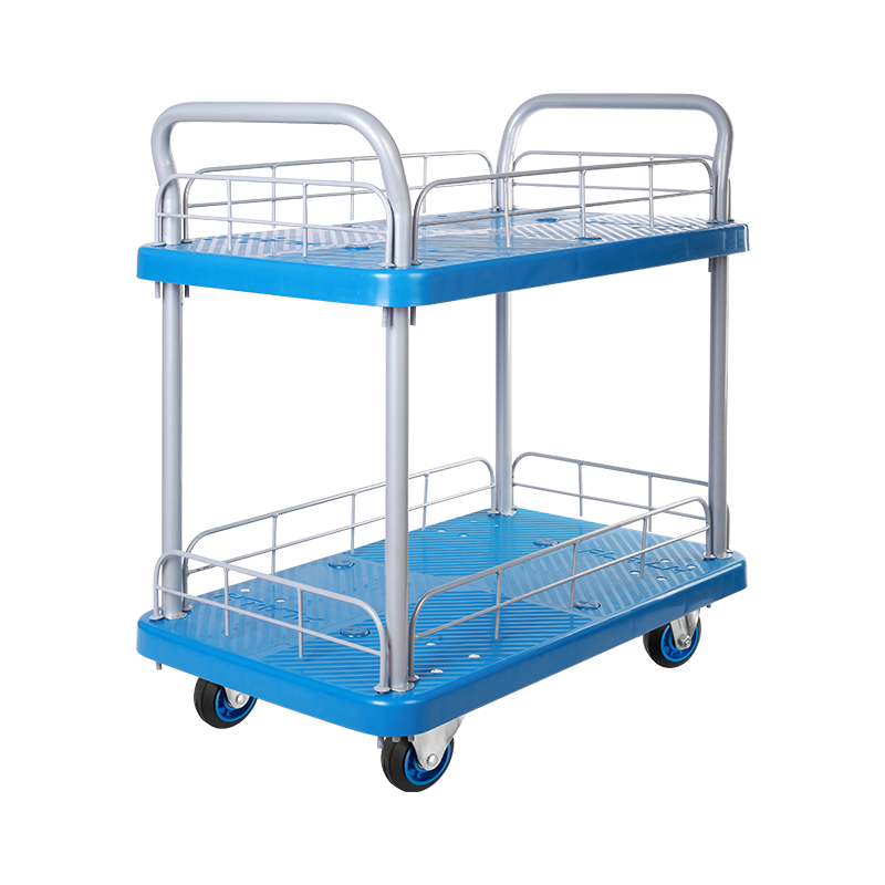 Double-Layer Plastic Hand Trolley