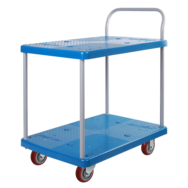 Double-Layer Plastic Hand Trolley